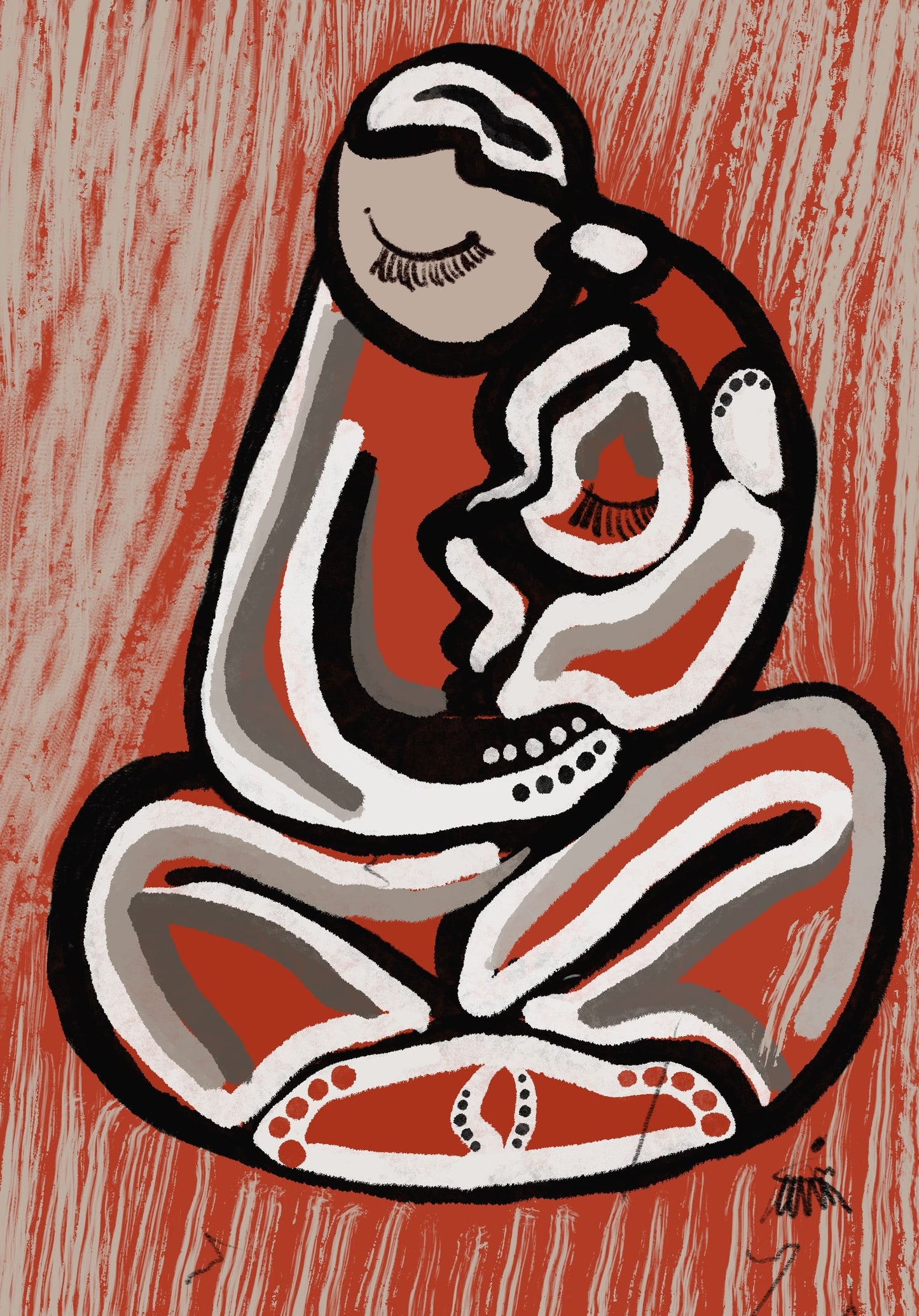 "ORIENTAL HUG" by Kübra Müjde - Premium Matte Paper Poster